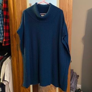 Matilda Jane Teal Poncho Sweater XXL
